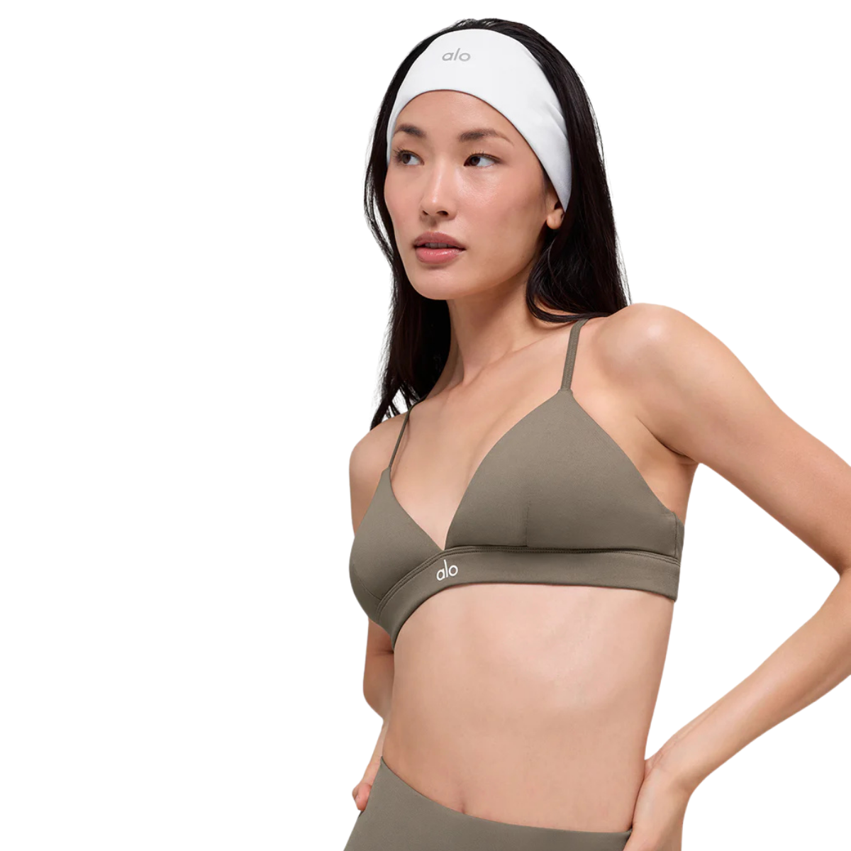 Alo Yoga Women's Splendor Bra Light Cocoa White