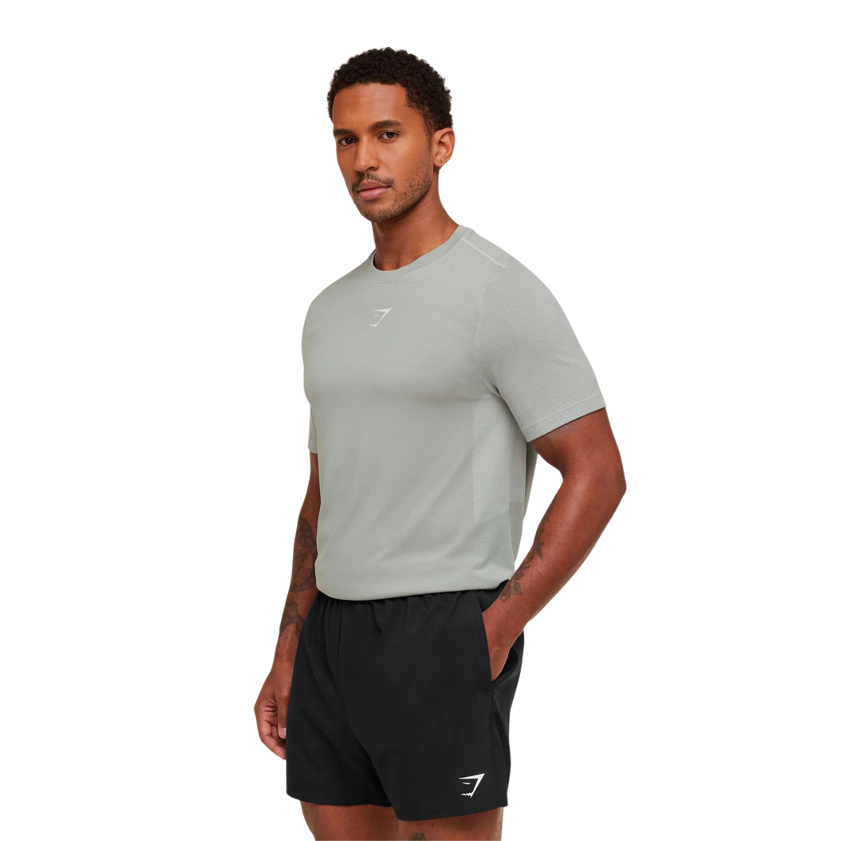 Gymshark Lightweight Seamless T-Shirt Denim Grey Light Grey