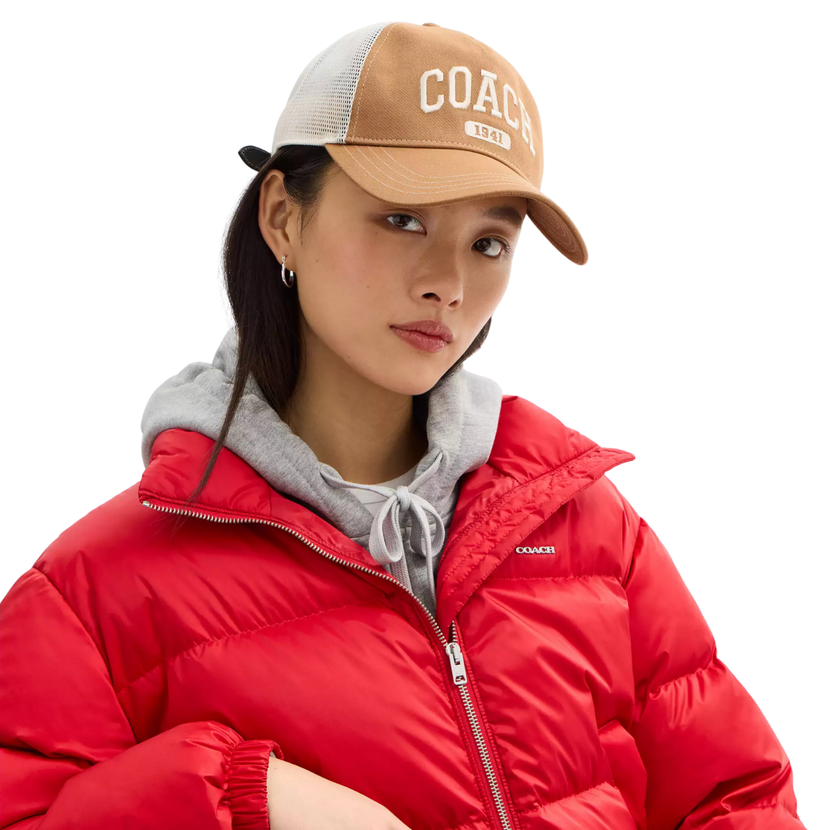 Coach 1941 Varsity Trucker Hat Light Saddle