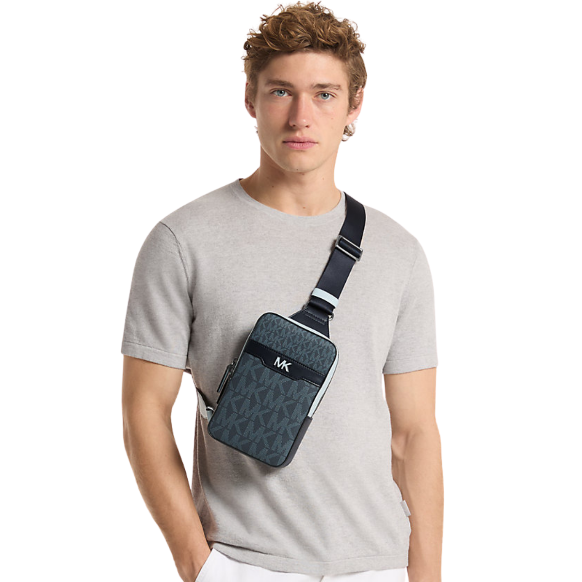 Michael Kors Cooper Small Signature Logo Sling Pack Admirl Multi