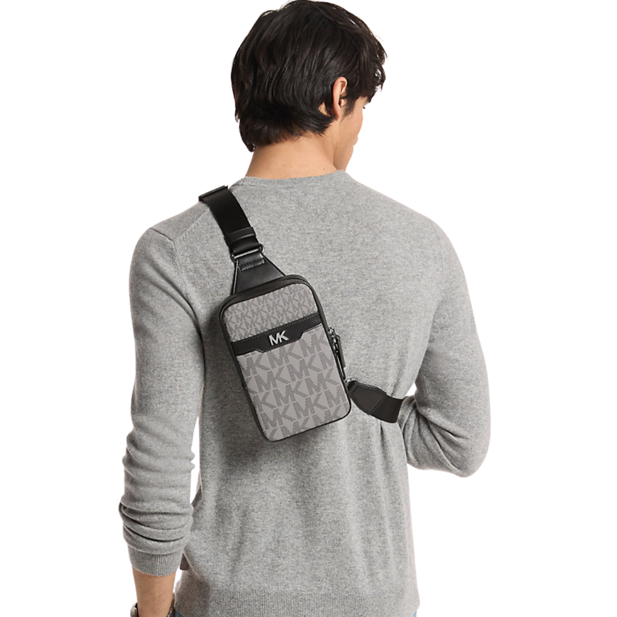 Michael Kors Cooper Small Signature Logo Sling Pack Pg Blk Mul