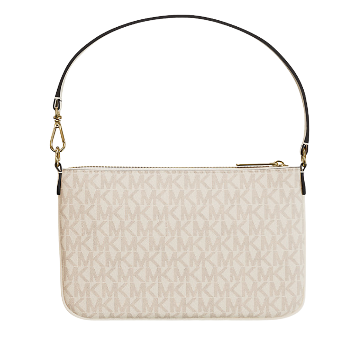 Michael Kors Jet Set Small Signature Logo Convertible Wristlet Lt Crm Brown