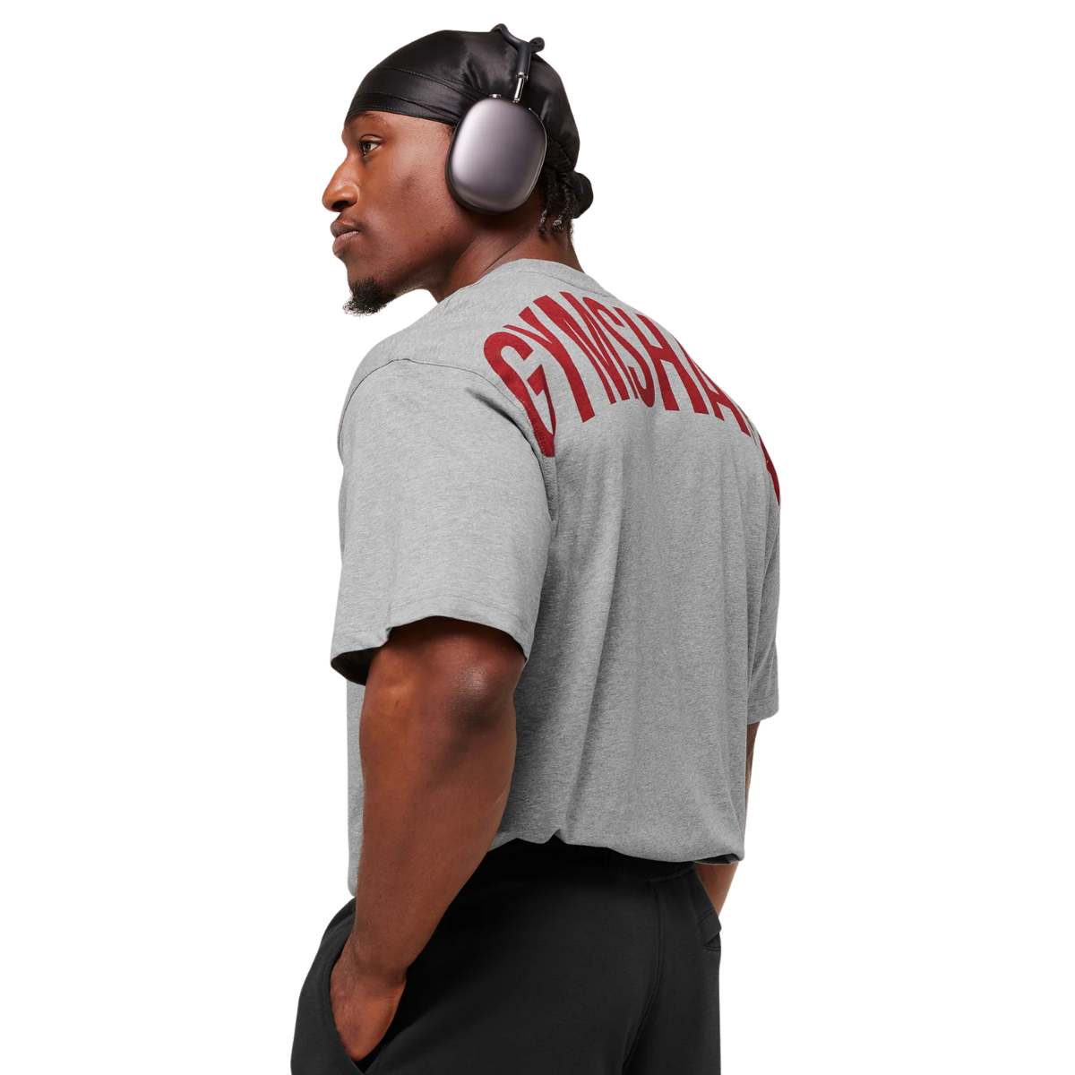 Gymshark Power T-Shirt Charcoal Core Marl Sets Red