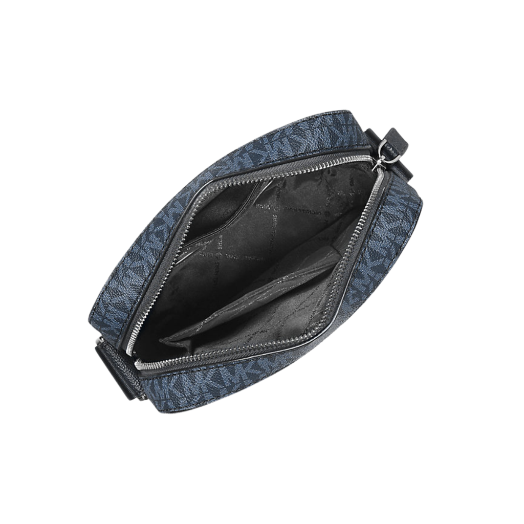 Michael Kors Cooper Signature Logo Flight Bag Admrl Plblue