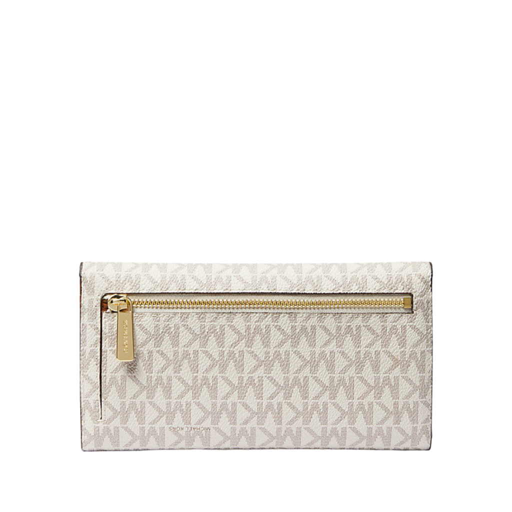 Michael Kors Jet Set Large Logo Trifold Wallet Vanilla