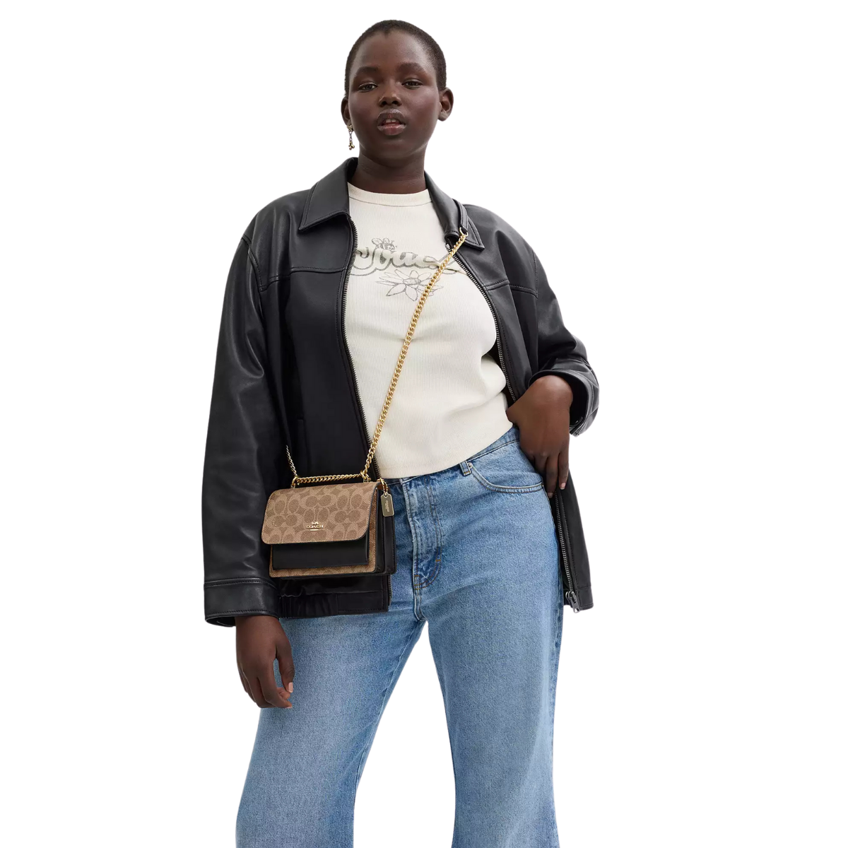 Coach Mini Klare Crossbody Bag In Signature Canvas Gold Tan Black