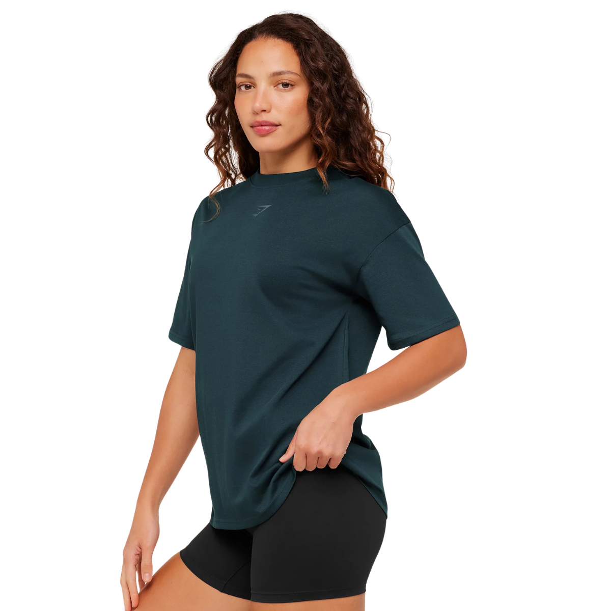 Women's Gymshark Power Oversized T-Shirt Deep Petrol Blue