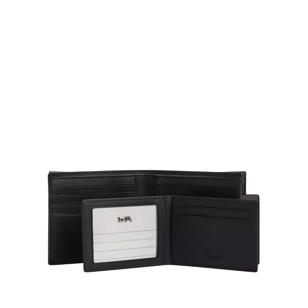 Coach 3-In-1 Wallet In Signature Canvas With Varsity Stripe Walnut Multi