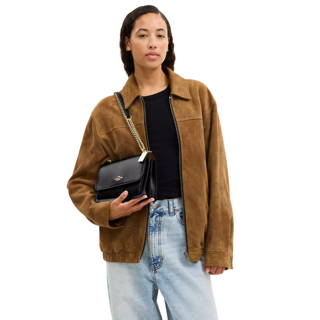 Coach Klare Crossbody Bag Calf Leather Gold Black