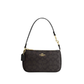 Coach Nolita 19 In Signature Canvas Gold Walnut Black