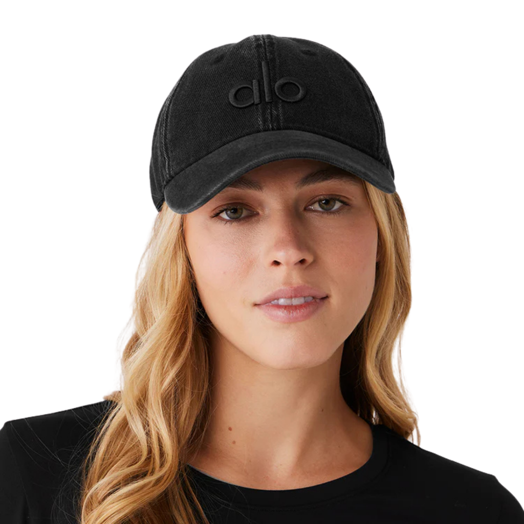 Alo Yoga Washed Off-Duty Cap Vintage Black