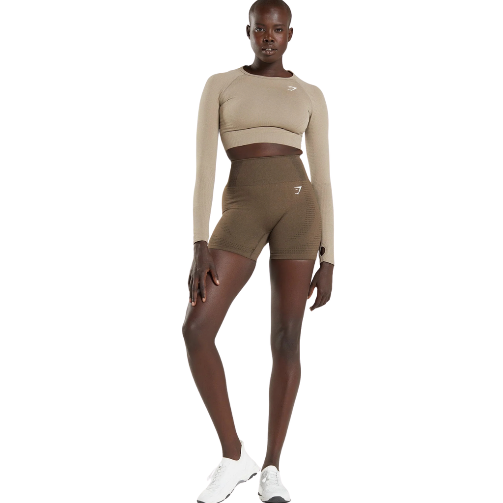 Women's Gymshark Vital Shorts Espresso Marl