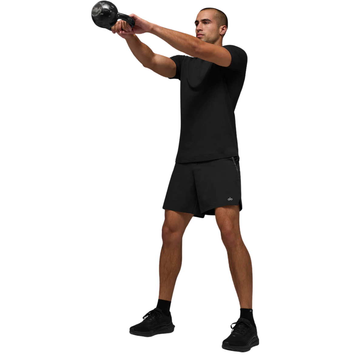 Alo Yoga Vapor Crewneck Short Sleeve Clover Black