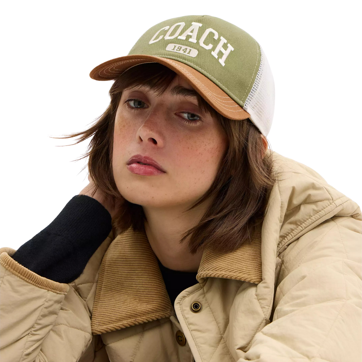 Coach 1941 Varsity Trucker Hat Olive Sable