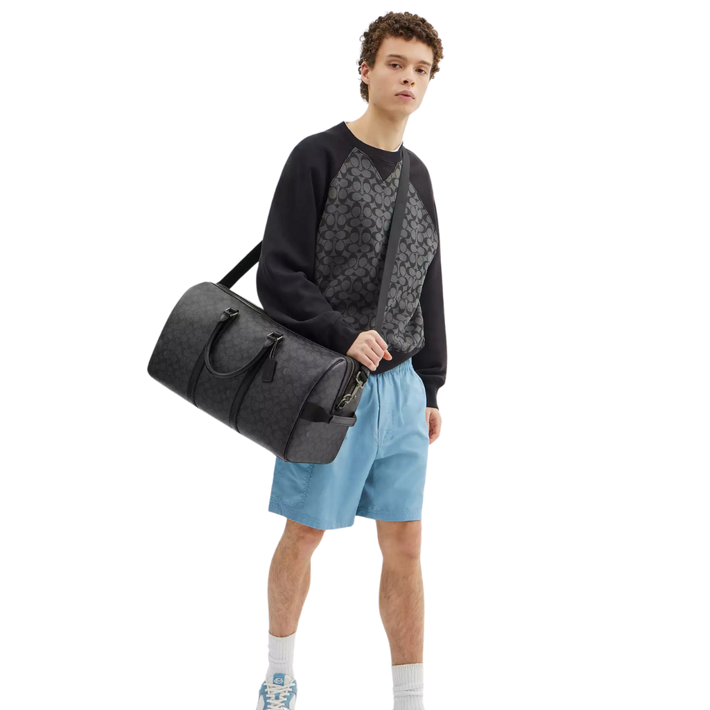 Coach Venturer Bag In Signature Canvas Gunmetal Charcoal Black