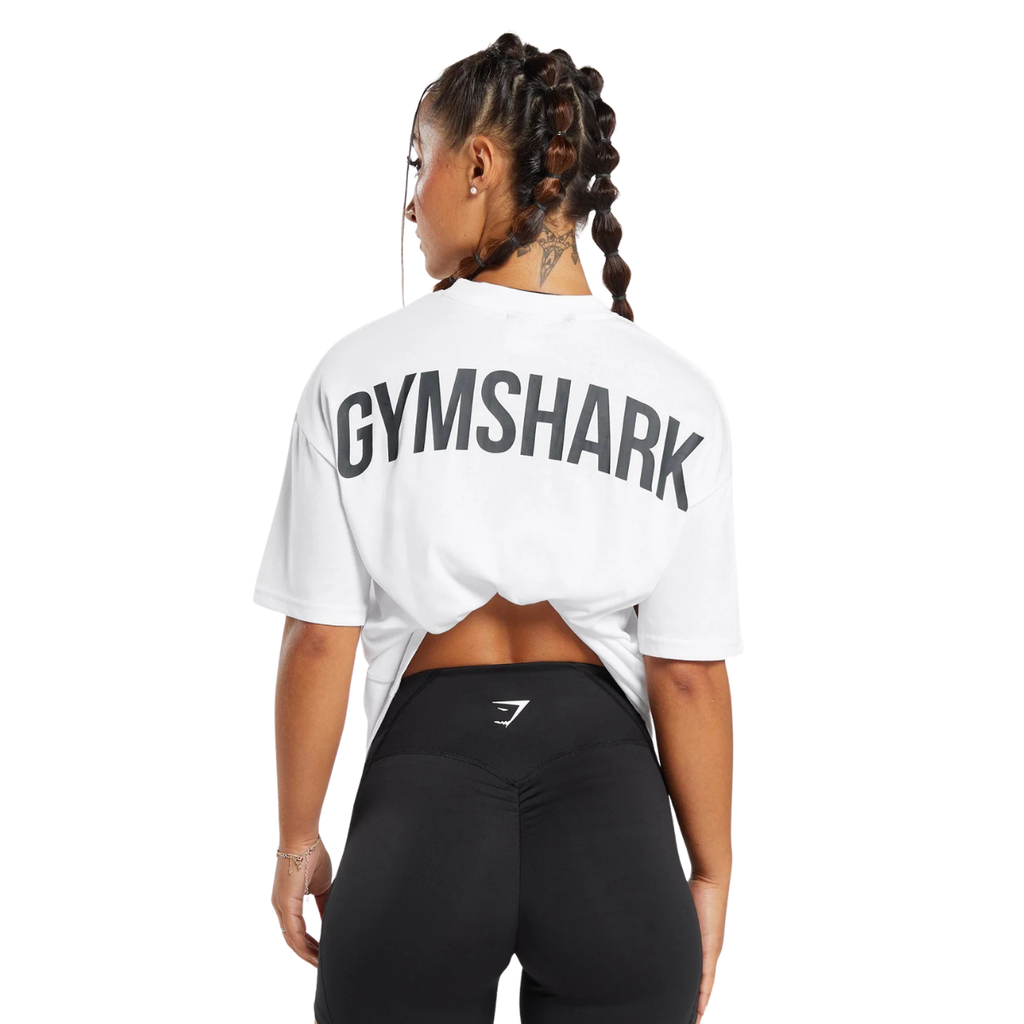 Women's Gymshark Power Oversized T-Shirt White