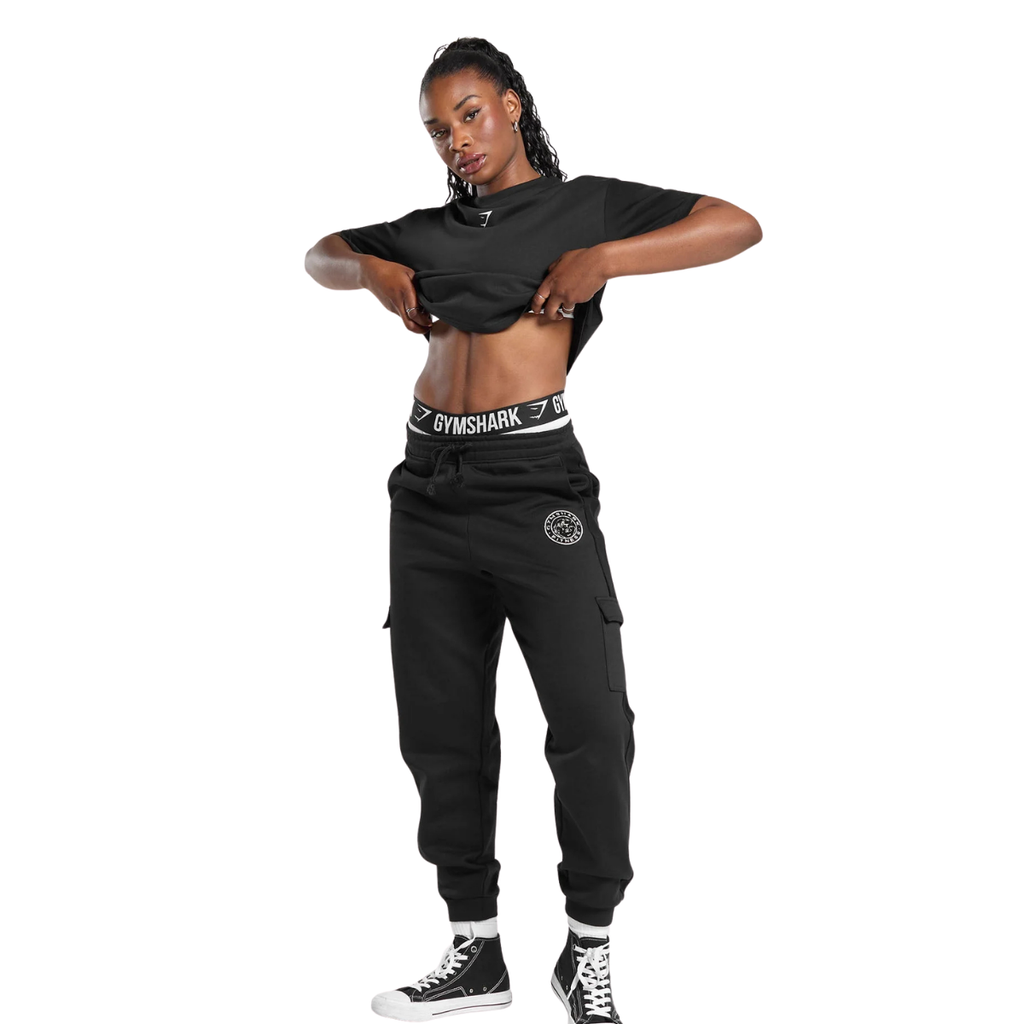 Women's Gymshark Power Oversized T-Shirt Black