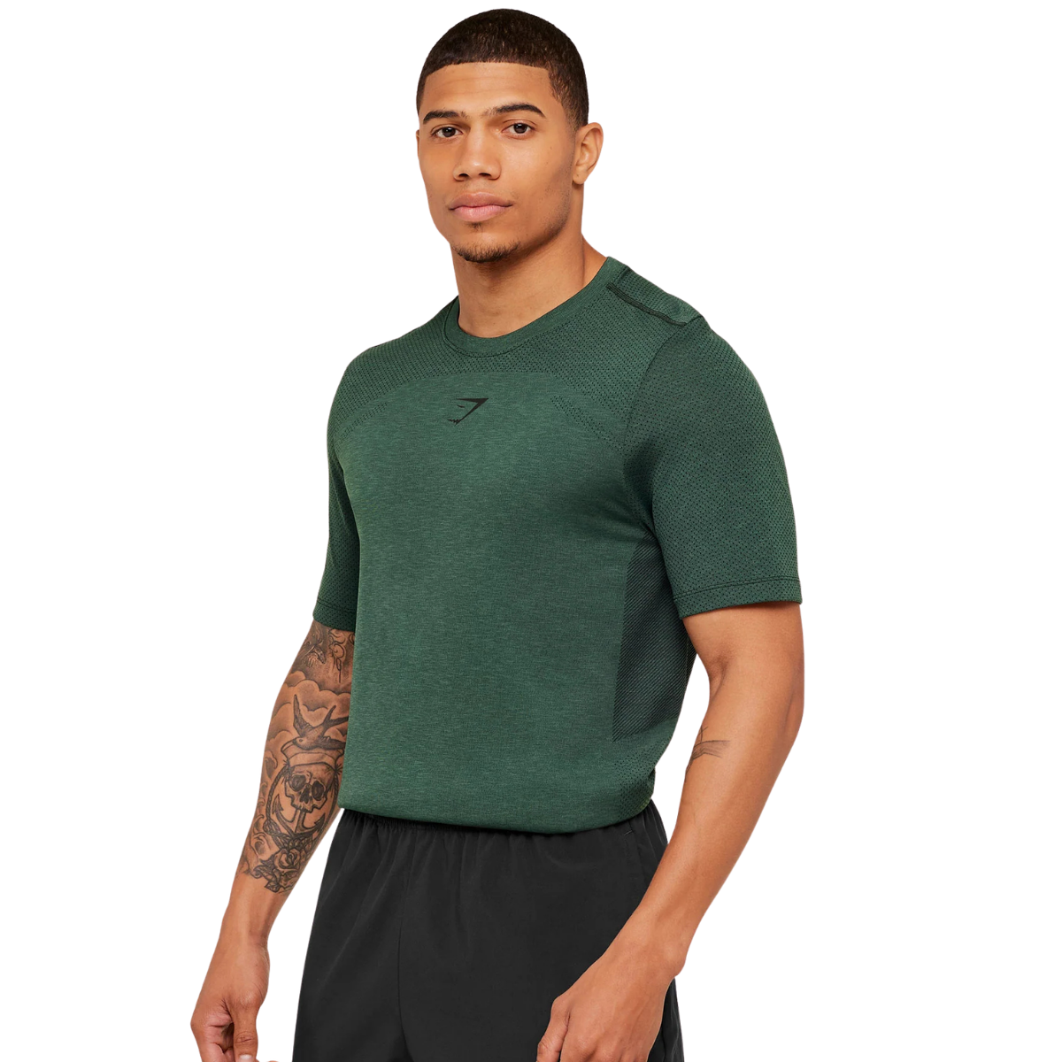 Gymshark Lightweight Seamless T-Shirt GS Victory Green Marl