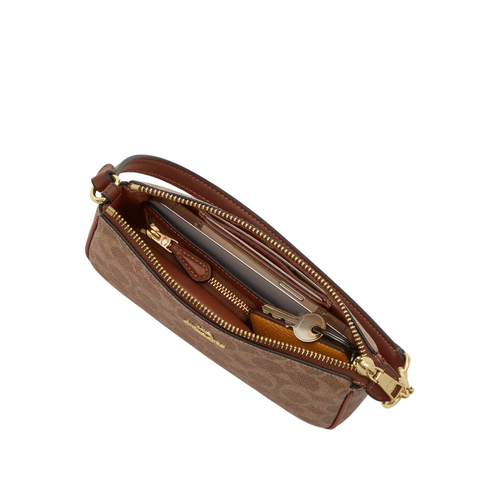 Coach Nolita 19 In Signature Canvas Gold Tan Brown