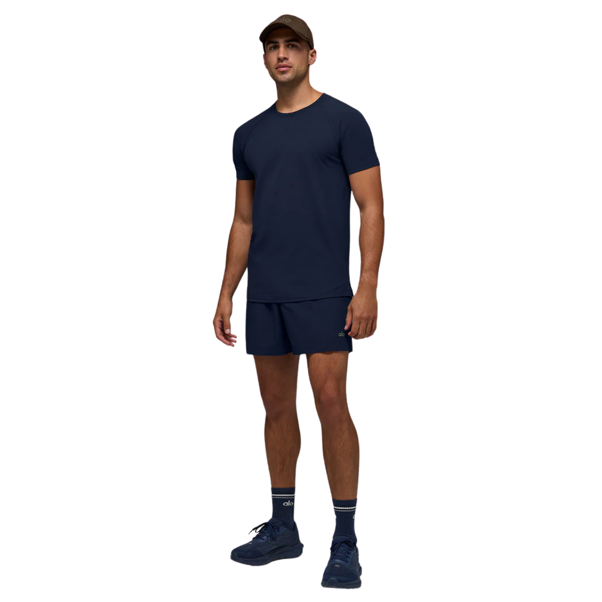 Alo Yoga Vapor Crewneck Short Sleeve Navy