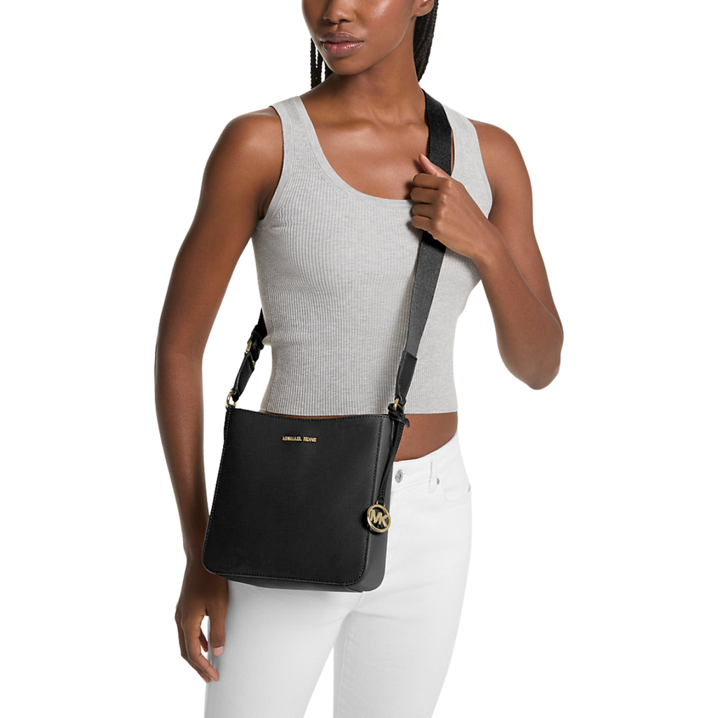 Michael Kors Jet Set Travel Small Messenger Bag Black Black