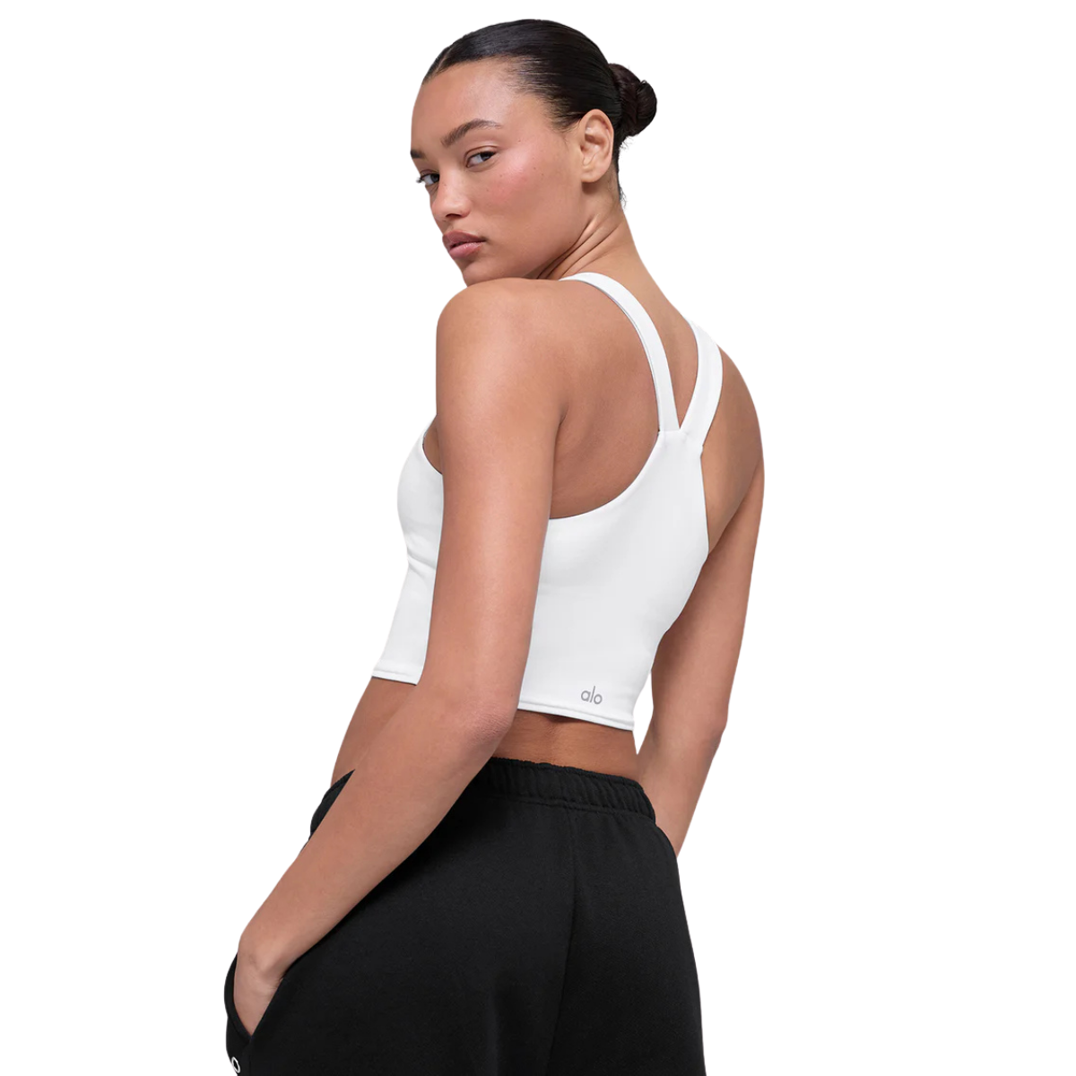 Alo Yoga Women's Airbrush Real Bra Tank White