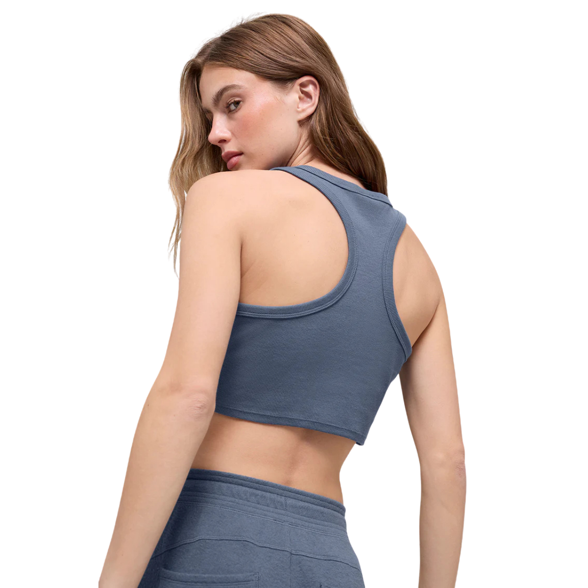 Alo Yoga Women's Aspire Tank Bluestone White