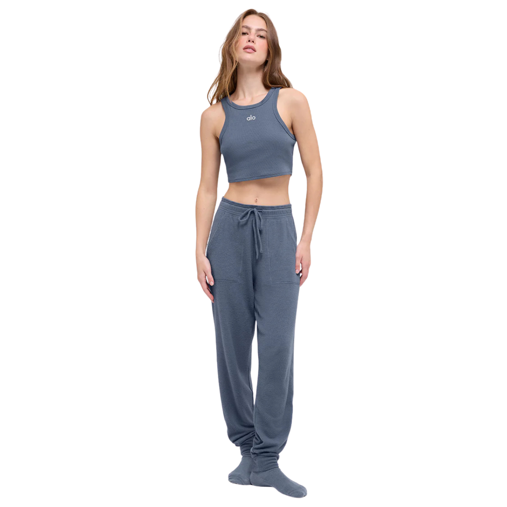 Alo Yoga Women's Aspire Tank Bluestone White