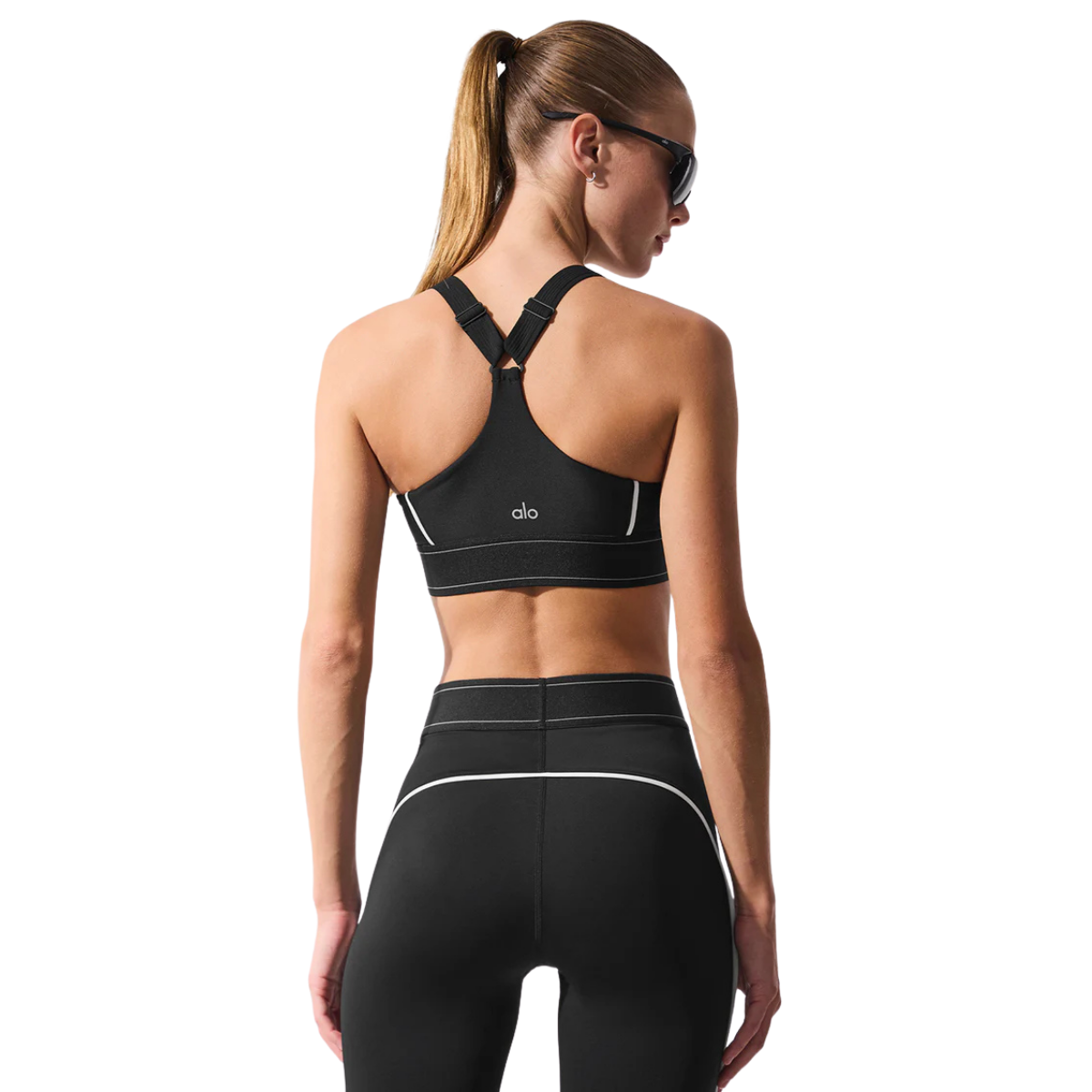 Alo Yoga Women's Airlift Suit Up Bra Black White