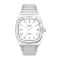 Timex Automatic 1983 E Line Reissue Silver Tone Dial Expansion Band Stainless Steel Watch