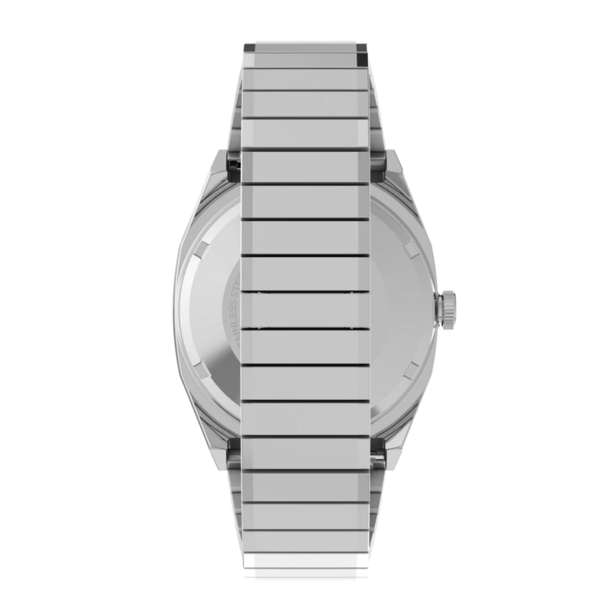 Timex Automatic 1983 E Line Reissue Silver Tone Dial Expansion Band Stainless Steel Watch