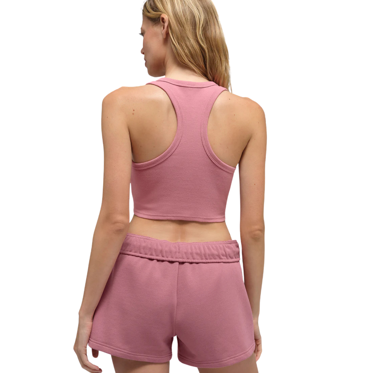 Alo Yoga Women's Aspire Tank Pink Wild Rose White
