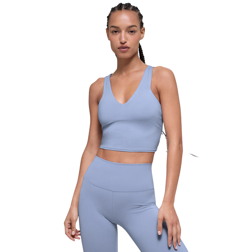 Alo Yoga Women's Airbrush Real Bra Tank Winter Frost