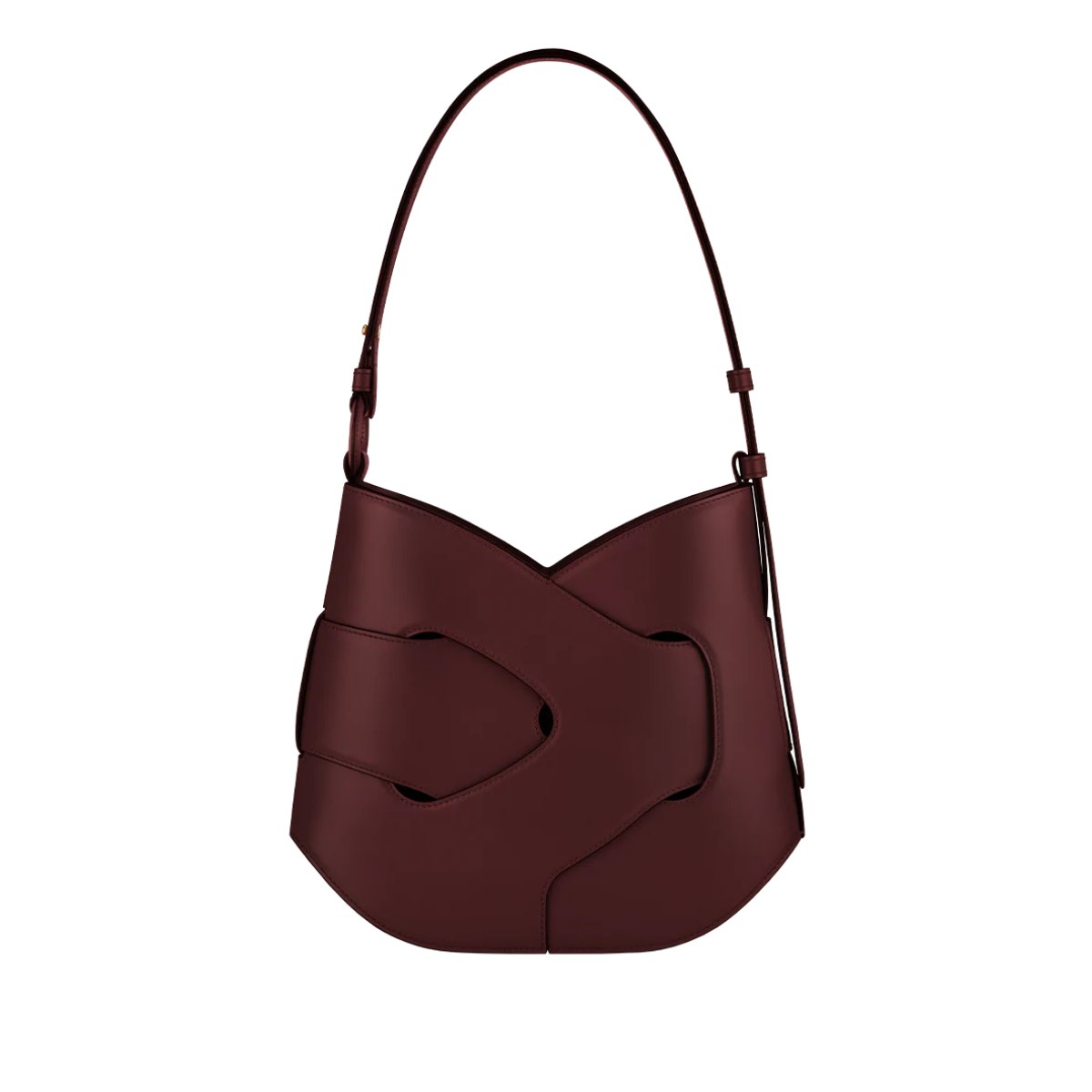 Polene Nodde Hobo Smooth Black Cherry