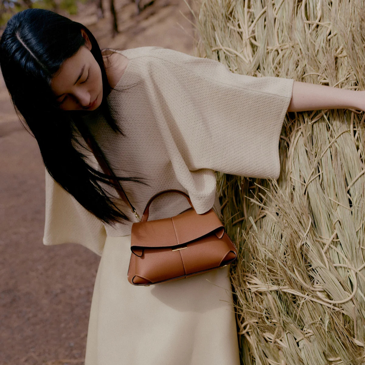 Polene Mokki Mini Textured Camel