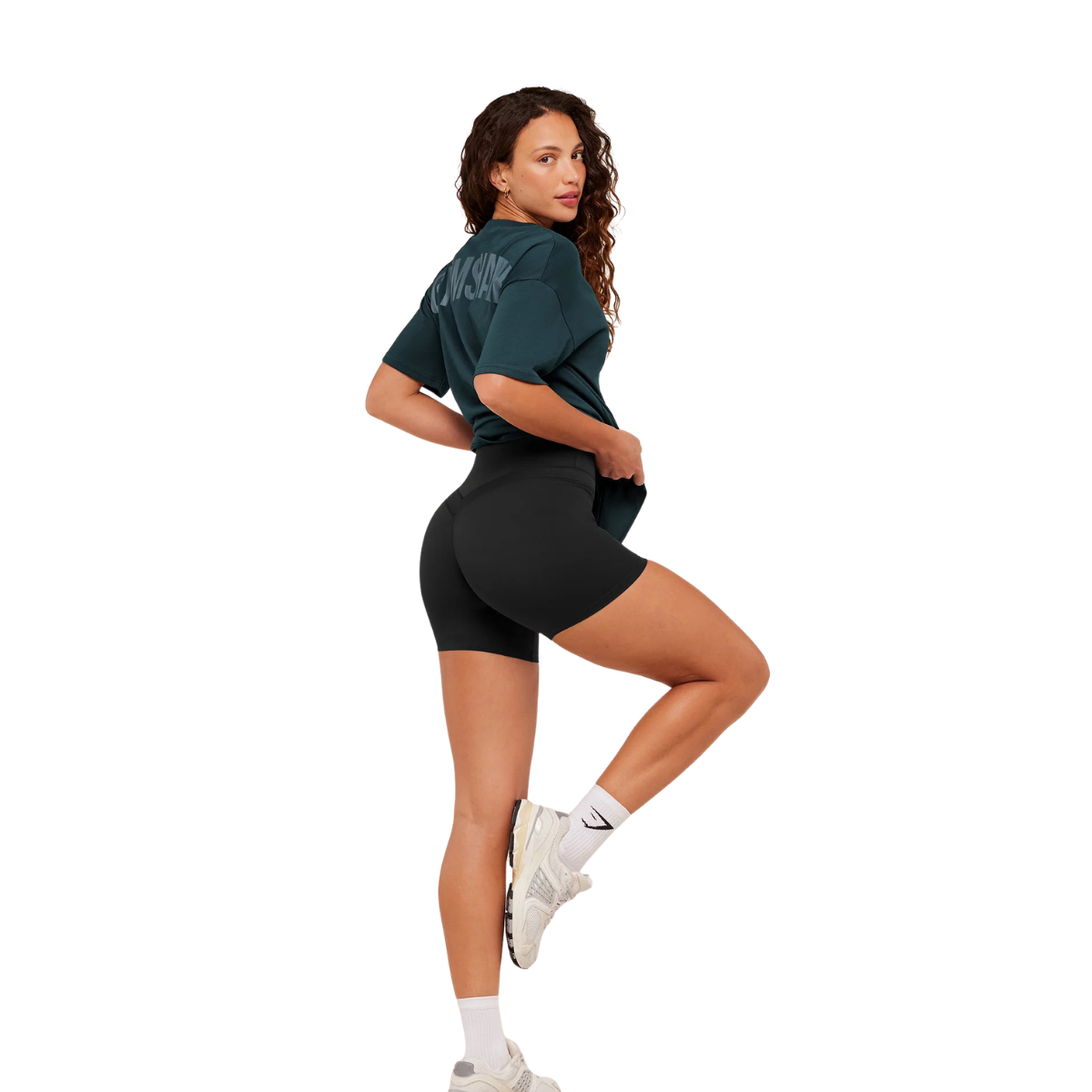 Women's Gymshark Power Oversized T-Shirt Deep Petrol Blue