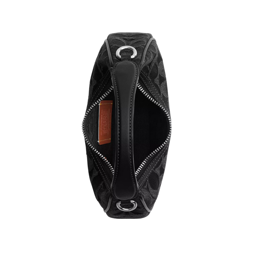 Coach Carmen Mini Crossbody Bag In Signature Denim Silver Black