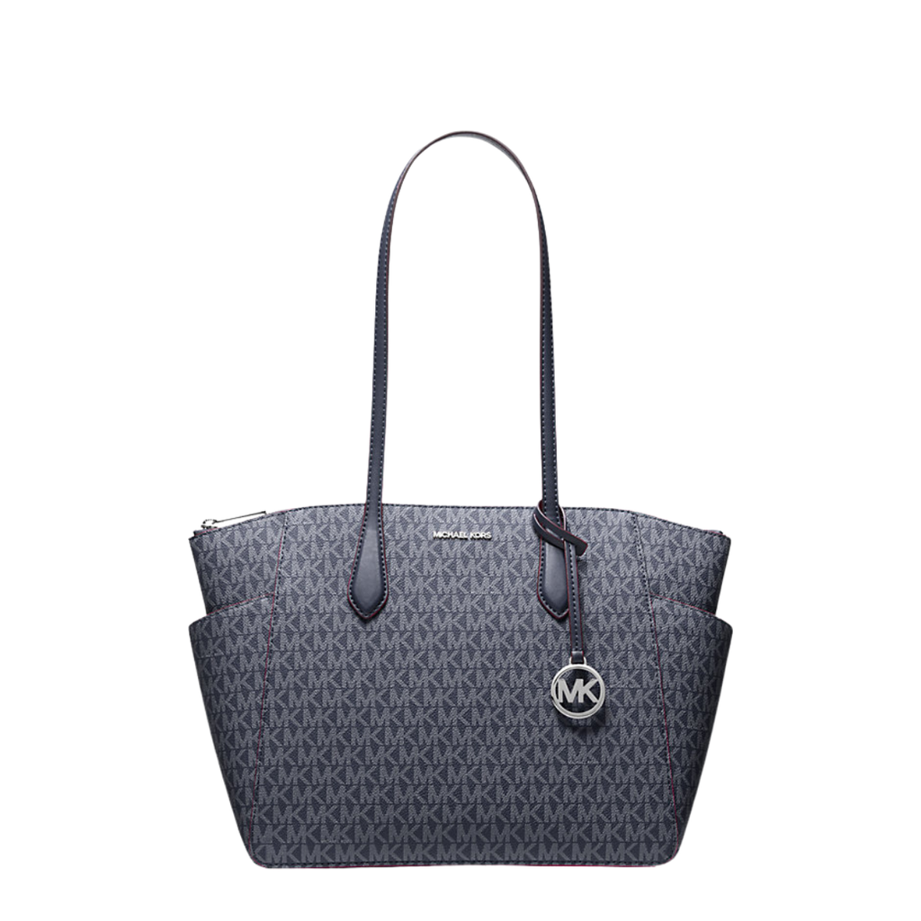 Michael Kors Marilyn Medium Signature Logo Tote Bag Admiral