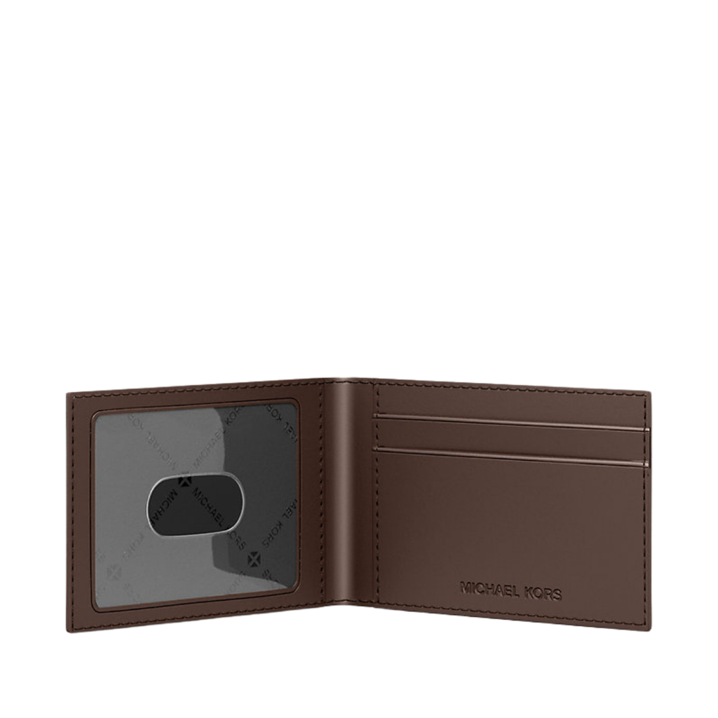 Michael Kors Cooper Logo Billfold Wallet With Passcase Camel