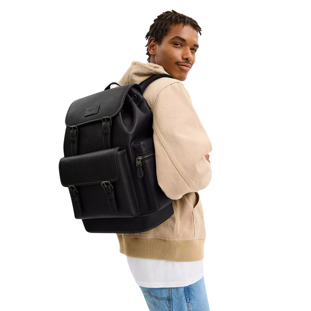Coach Sprint Backpack Black Copper Finish Black Black