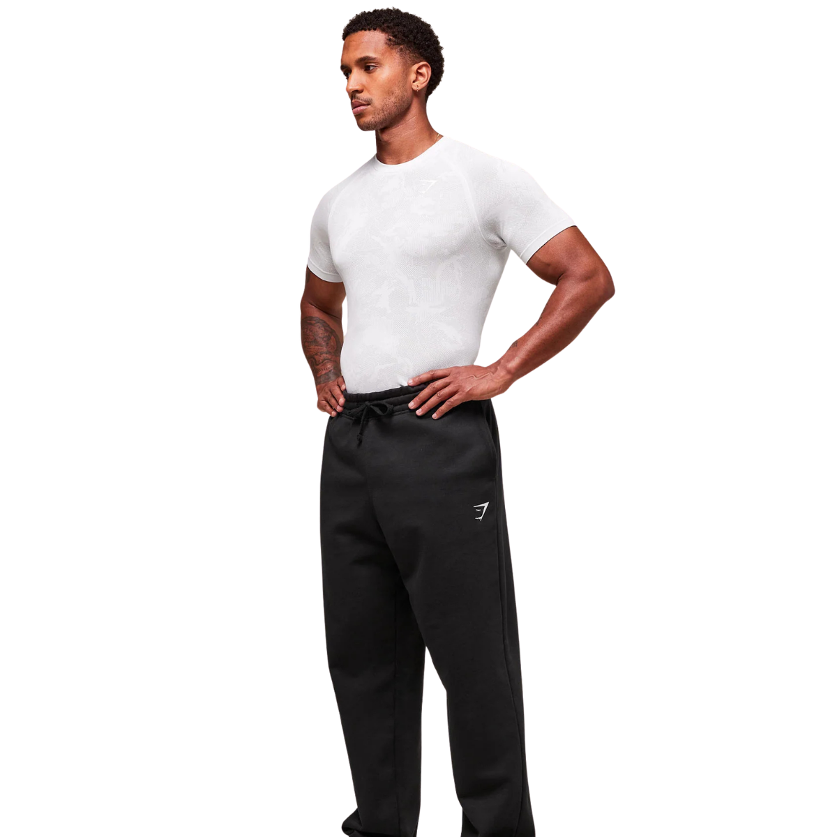 Gymshark Geo Seamless T-Shirt White Light Grey