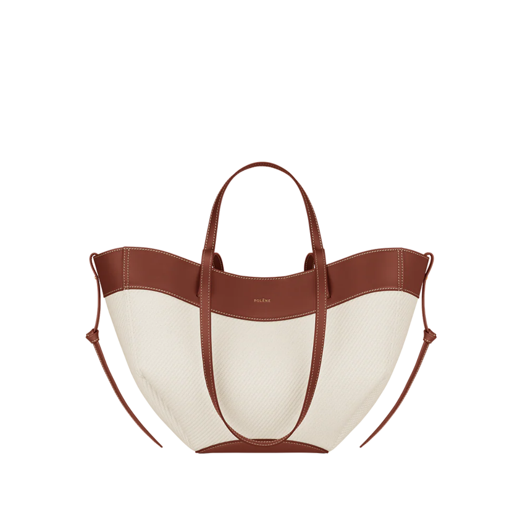 Polene Cyme Mini Cognac Canvas