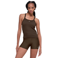 Alo Yoga Women's Seamless Ribbed Favorite Full Length Bra Tank Espresso
