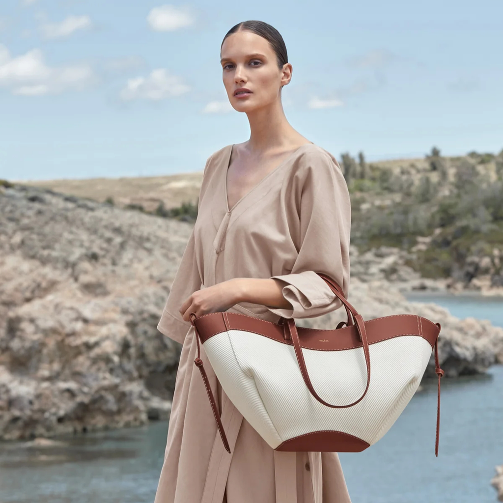 Polene Cyme Cognac Canvas