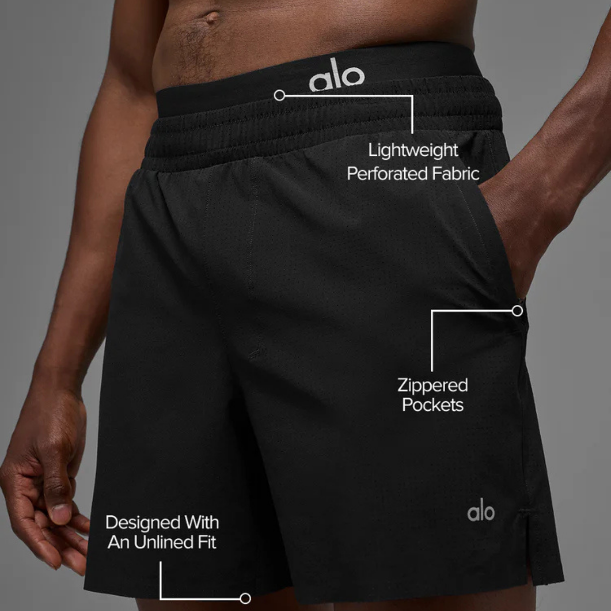Alo Yoga 5" Traction Running Short Black