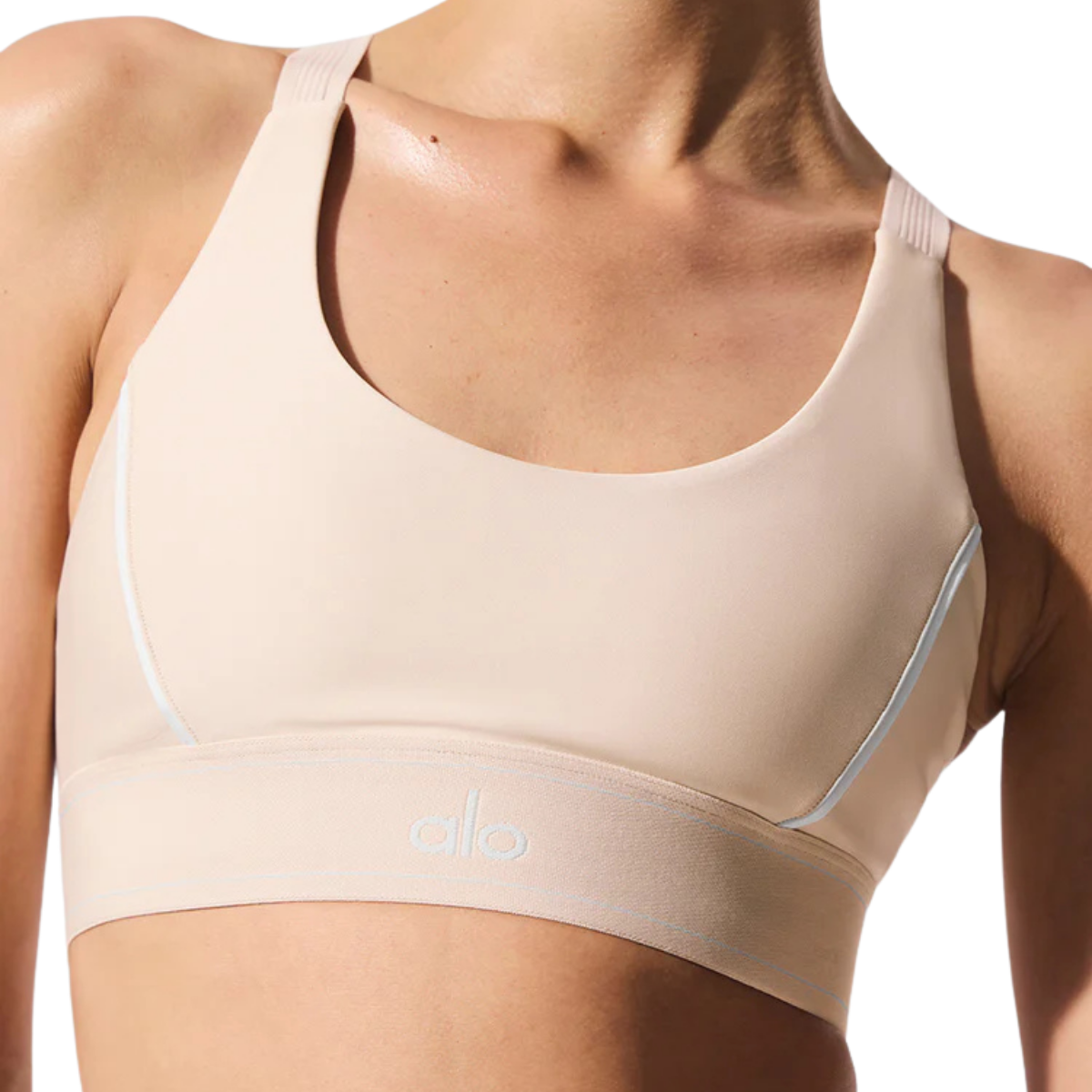 Alo Yoga Women's Airlift Suit Up Bra Macadamia White