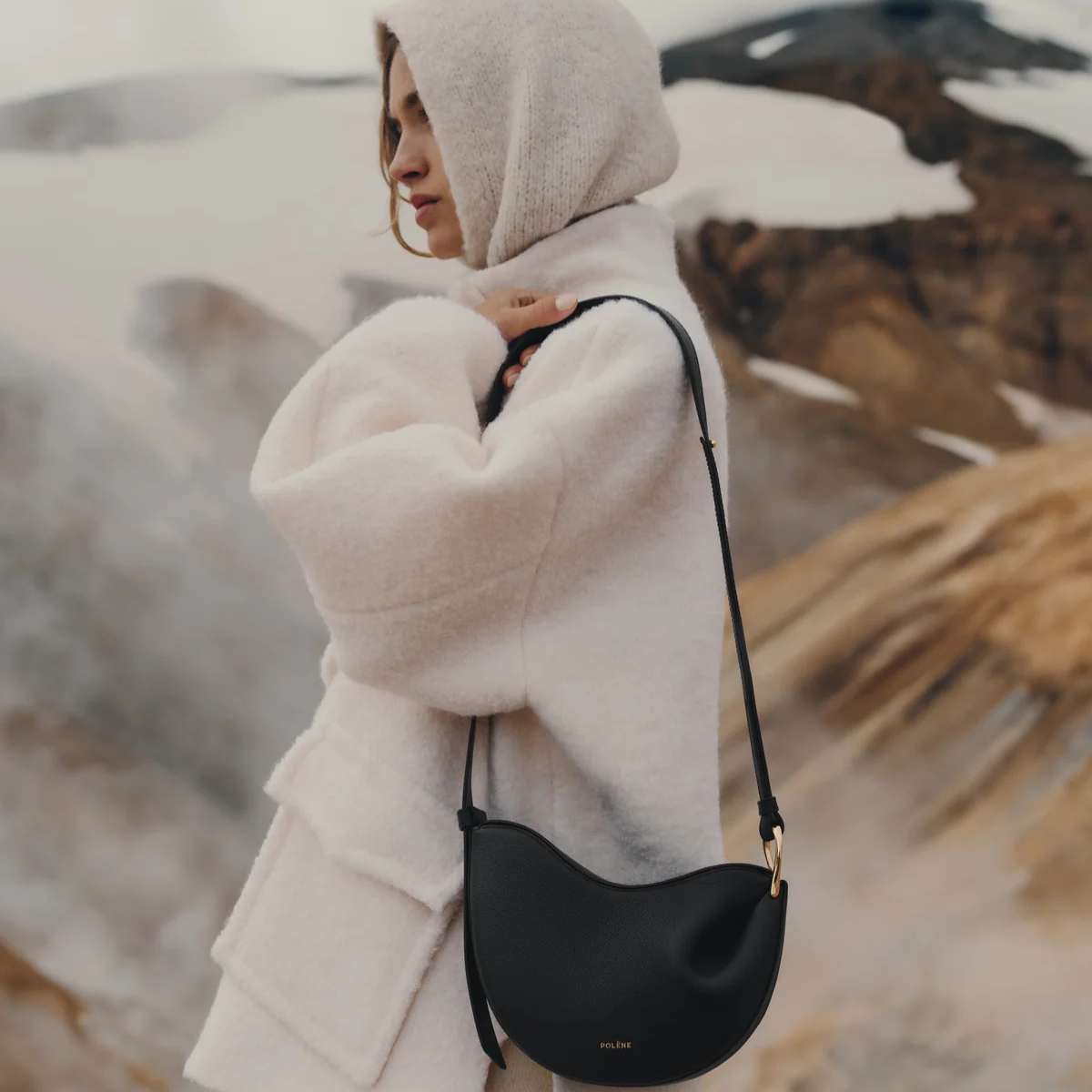 Polene Tonca Textured Black