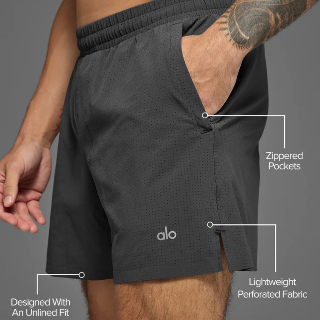 Alo Yoga 5" Traction Running Short Anthracite