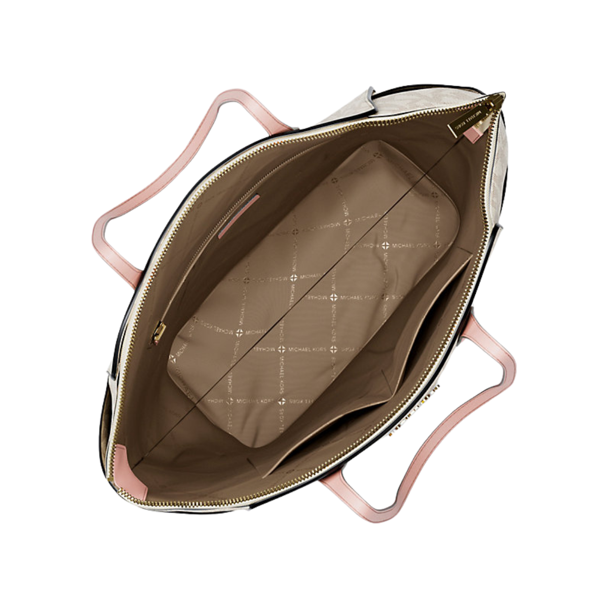 Michael Kors Marilyn Medium Signature Logo Tote Bag Pwd Blsh Mlt