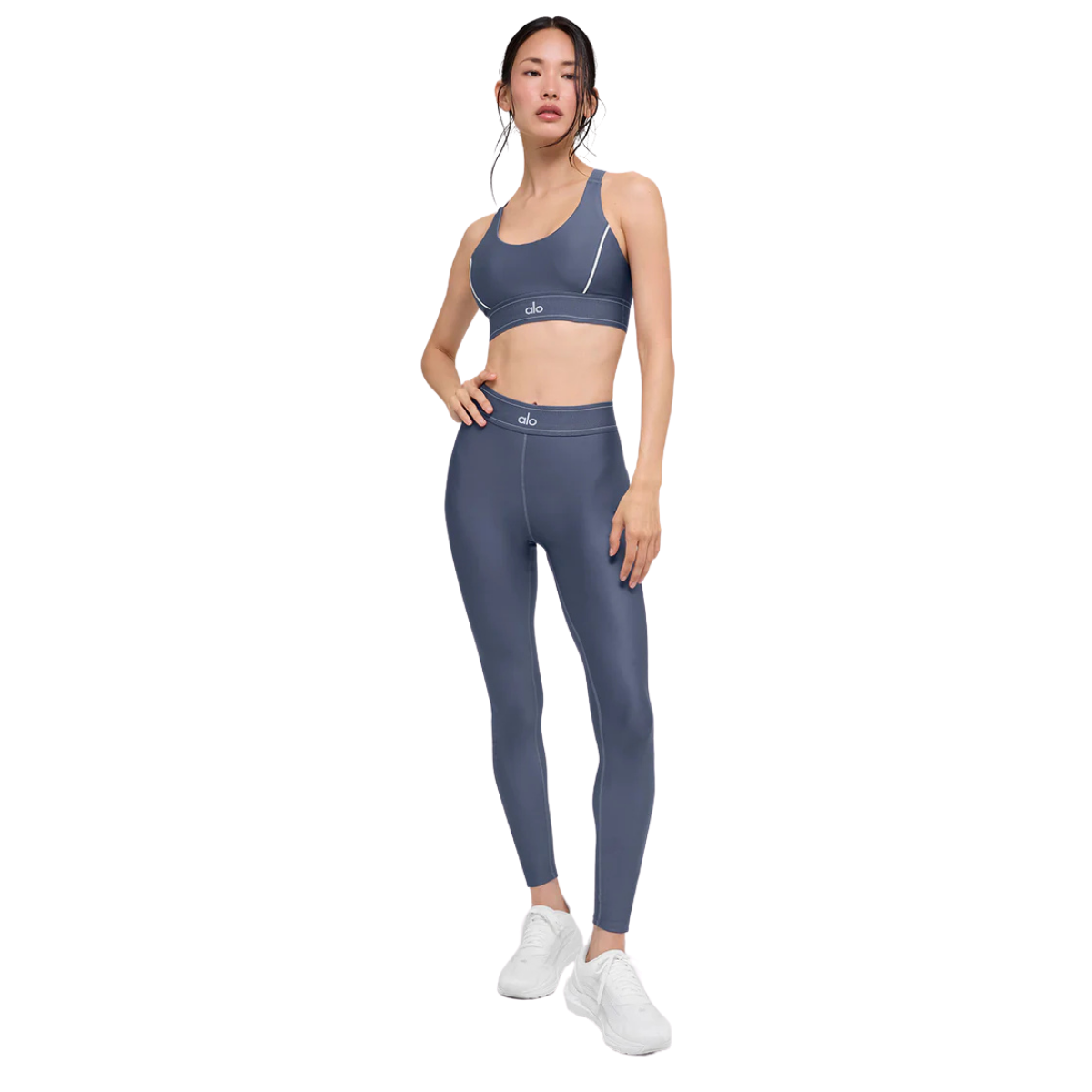 Alo Yoga Women's Airlift Suit Up Bra Bluestone White